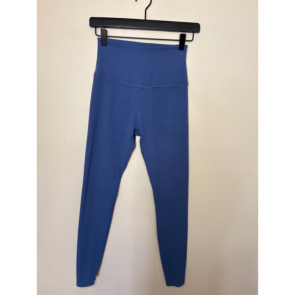 Beyond Yoga Supplex Caught in the Midi High Waisted Leggings Blue Medium 26in